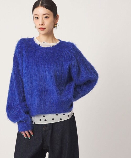 CITEN（シテン）の「＜CITEN＞シャギーニット（ニット/セーター・レディース・ダークグレー/ロイヤルブルー/オリーブ/ピンク・FREE）」の11枚目の写真