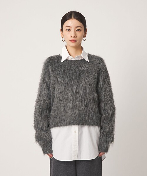 CITEN（シテン）の「＜CITEN＞シャギーニット（ニット/セーター・レディース・ダークグレー/ロイヤルブルー/オリーブ/ピンク・FREE）」の13枚目の写真
