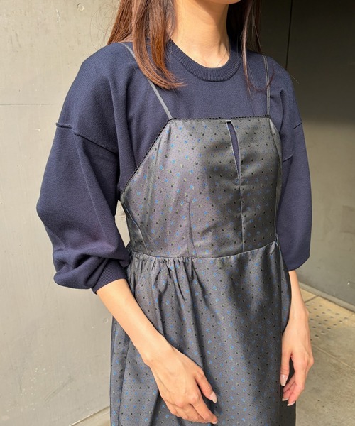 LE CIEL BLEU(ルシェルブルー)の「フラットカットプルオーバー / Flat-Cut Pullover(ニット/セーター・レディース・ネイビー/グレー/ピンク/ブラック・36)」の3枚目の写真