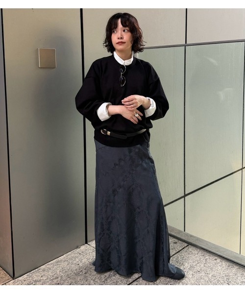 LE CIEL BLEU(ルシェルブルー)の「フラットカットプルオーバー / Flat-Cut Pullover(ニット/セーター・レディース・ネイビー/グレー/ピンク/ブラック・36)」の2枚目の写真