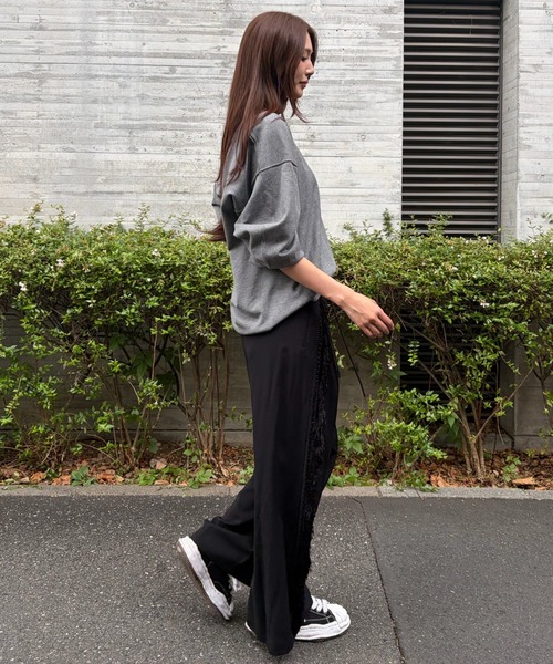 LE CIEL BLEU(ルシェルブルー)の「フラットカットプルオーバー / Flat-Cut Pullover(ニット/セーター・レディース・ネイビー/グレー/ピンク/ブラック・36)」の19枚目の写真