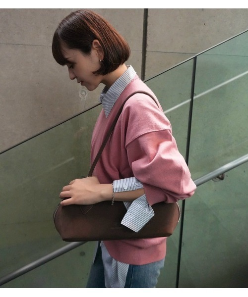 LE CIEL BLEU(ルシェルブルー)の「フラットカットプルオーバー / Flat-Cut Pullover(ニット/セーター・レディース・ネイビー/グレー/ピンク/ブラック・36)」の5枚目の写真