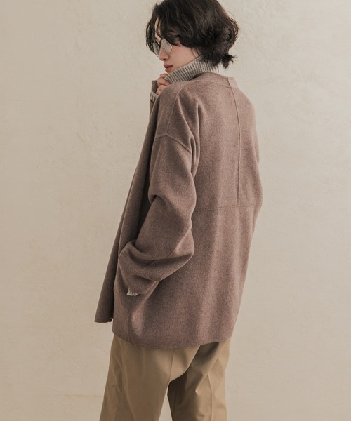 URBAN RESEARCH DOORS(アーバンリサーチドアーズ)の「ウールリバーミドルガウンコート(その他アウター・レディース・ブラウン系その他/ベージュ系その他/チェック・FREE)」の6枚目の写真