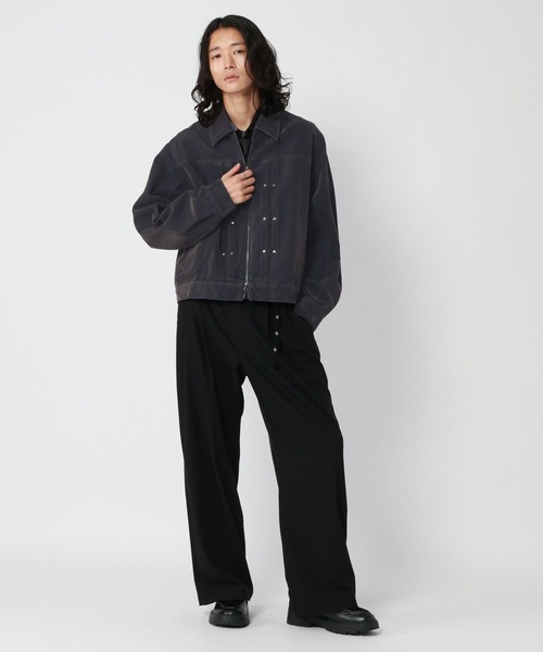 RAGEBLUE(レイジブルー)の「FLOCK PRINTED COMPACT DENIM JACKET/フロッキー加工コンパクトデニムジャケット(デニムジャケット・メンズ・グレー/ネイビー/ワインレッド・MEDIUM/LARGE)」の9枚目の写真