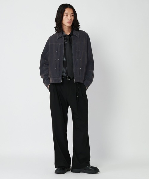 RAGEBLUE(レイジブルー)の「FLOCK PRINTED COMPACT DENIM JACKET/フロッキー加工コンパクトデニムジャケット(デニムジャケット・メンズ・グレー/ネイビー/ワインレッド・MEDIUM/LARGE)」の10枚目の写真