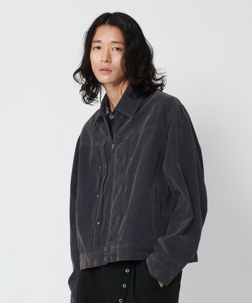 RAGEBLUE(レイジブルー)の「FLOCK PRINTED COMPACT DENIM JACKET/フロッキー加工コンパクトデニムジャケット(デニムジャケット・メンズ・グレー/ネイビー/ワインレッド・MEDIUM/LARGE)」の14枚目の写真