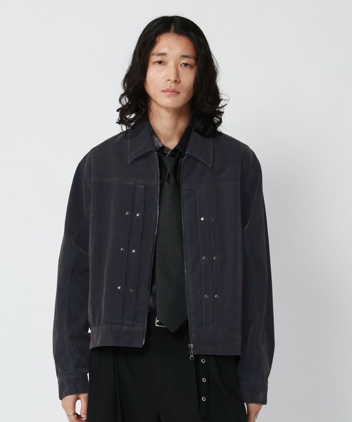 RAGEBLUE(レイジブルー)の「FLOCK PRINTED COMPACT DENIM JACKET/フロッキー加工コンパクトデニムジャケット(デニムジャケット・メンズ・グレー/ネイビー/ワインレッド・MEDIUM/LARGE)」の15枚目の写真