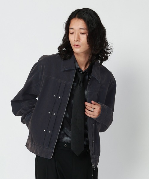 RAGEBLUE(レイジブルー)の「FLOCK PRINTED COMPACT DENIM JACKET/フロッキー加工コンパクトデニムジャケット(デニムジャケット・メンズ・グレー/ネイビー/ワインレッド・MEDIUM/LARGE)」の16枚目の写真