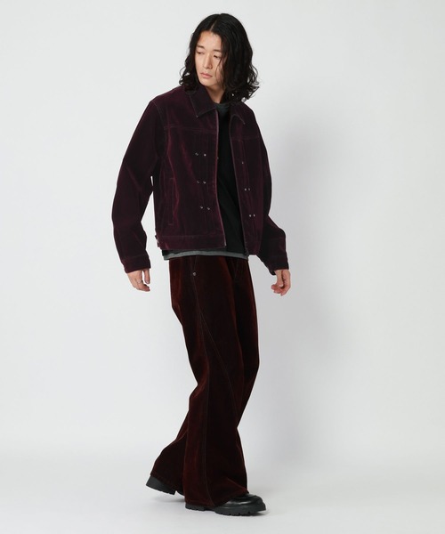 RAGEBLUE(レイジブルー)の「FLOCK PRINTED COMPACT DENIM JACKET/フロッキー加工コンパクトデニムジャケット(デニムジャケット・メンズ・グレー/ネイビー/ワインレッド・MEDIUM/LARGE)」の18枚目の写真