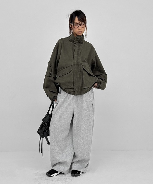 BLACKUP（ブラックアップ）の「[MADE] マティール切替バルーンスウェットワイドパンツ（スウェットパンツ・レディース・グレー/ブラック/チャコール・FREE）」の11枚目の写真