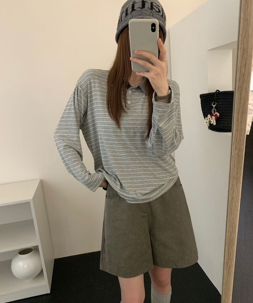 HALEY PESCA(ヘーリーペスカ)の「HALEY PESCA/ベーシック ボーダーポロトップス(ポロシャツ・レディース・その他2/その他1/その他3・FREE)」の6枚目の写真