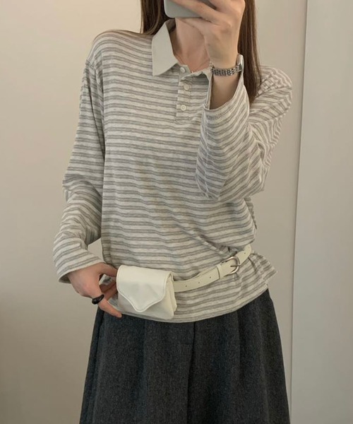 HALEY PESCA(ヘーリーペスカ)の「HALEY PESCA/ベーシック ボーダーポロトップス(ポロシャツ・レディース・その他2/その他1/その他3・FREE)」の21枚目の写真