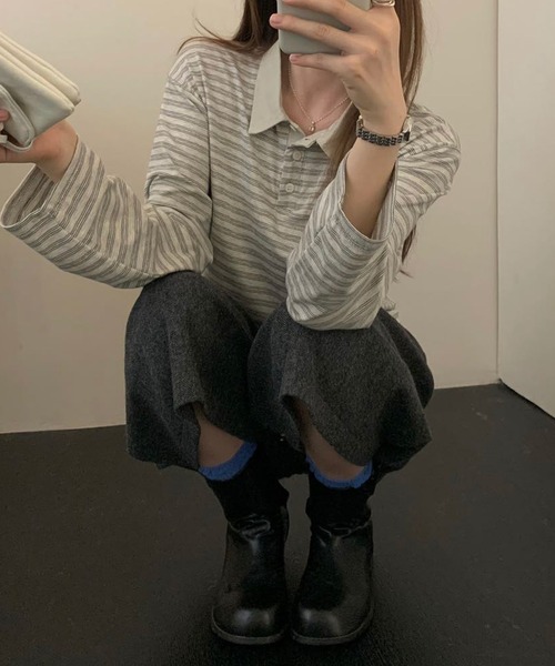 HALEY PESCA(ヘーリーペスカ)の「HALEY PESCA/ベーシック ボーダーポロトップス(ポロシャツ・レディース・その他2/その他1/その他3・FREE)」の12枚目の写真