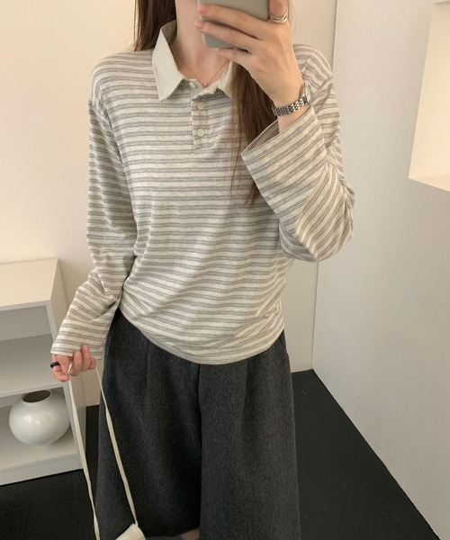 HALEY PESCA(ヘーリーペスカ)の「HALEY PESCA/ベーシック ボーダーポロトップス(ポロシャツ・レディース・その他2/その他1/その他3・FREE)」の13枚目の写真