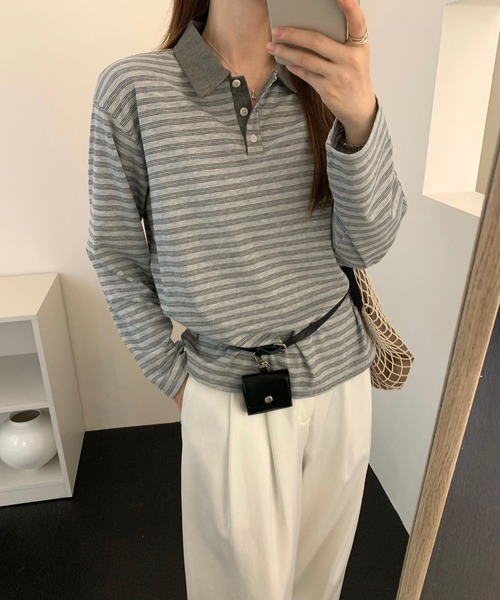 HALEY PESCA(ヘーリーペスカ)の「HALEY PESCA/ベーシック ボーダーポロトップス(ポロシャツ・レディース・その他2/その他1/その他3・FREE)」の15枚目の写真
