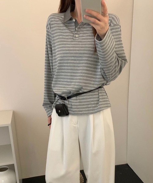 HALEY PESCA(ヘーリーペスカ)の「HALEY PESCA/ベーシック ボーダーポロトップス(ポロシャツ・レディース・その他2/その他1/その他3・FREE)」の16枚目の写真
