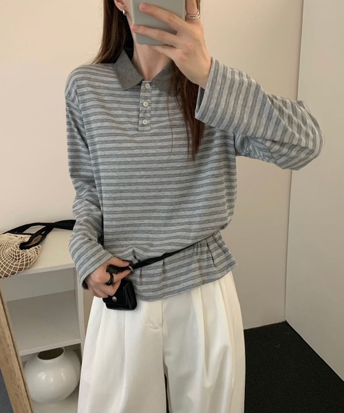 HALEY PESCA(ヘーリーペスカ)の「HALEY PESCA/ベーシック ボーダーポロトップス(ポロシャツ・レディース・その他2/その他1/その他3・FREE)」の17枚目の写真