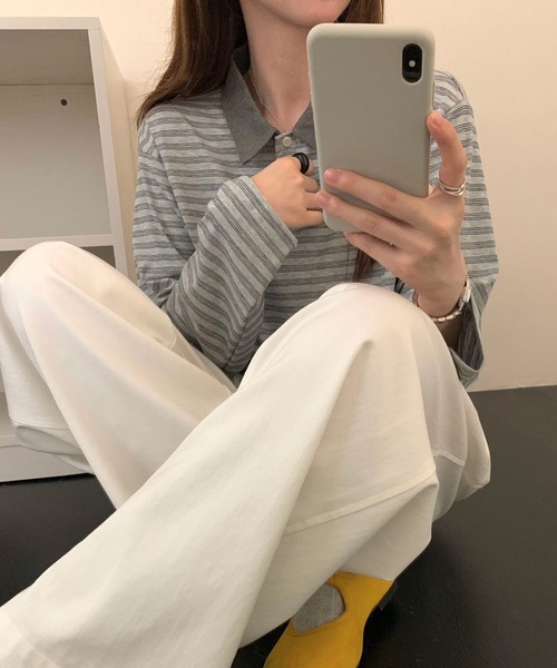 HALEY PESCA(ヘーリーペスカ)の「HALEY PESCA/ベーシック ボーダーポロトップス(ポロシャツ・レディース・その他2/その他1/その他3・FREE)」の11枚目の写真