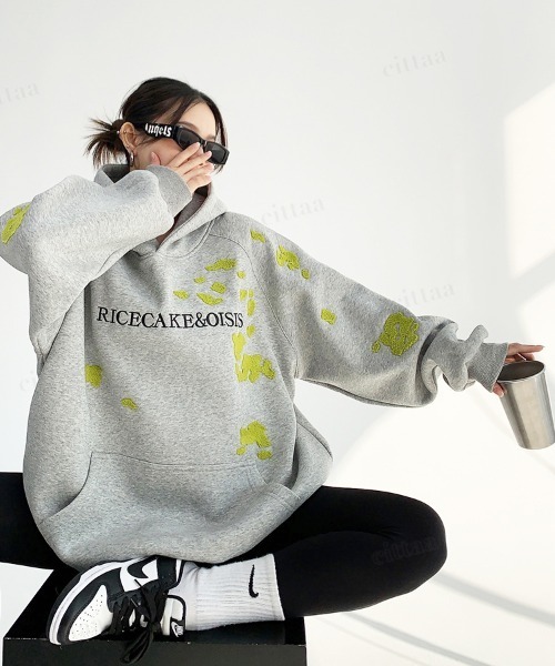 Dalfwin(ダールフィン)の「RICECAKEペイントサガラ刺繍デザインフーディー(パーカー・レディース・ブラック/グレー・FREE)」の20枚目の写真