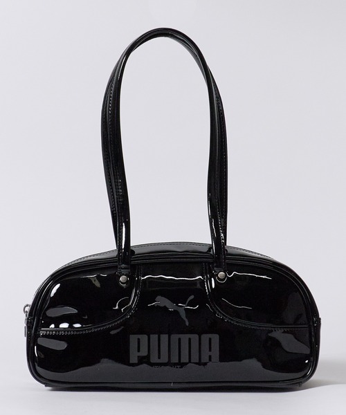 PUMA(プーマ)の「PUMA/プーマ 1976 FLUTE GRIP BAG PUMA フルートグリップバッグ ウエストポーチ エナメル ロゴ カジュアルバック ユニセックス アウトドア 2026秋冬 秋服 冬服(ボディバッグ/ウエストポーチ・レディース・ホワイト/ブラック・FREE)」の2枚目の写真