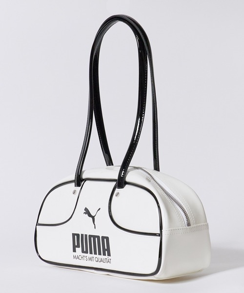 PUMA(プーマ)の「PUMA/プーマ 1976 FLUTE GRIP BAG PUMA フルートグリップバッグ ウエストポーチ エナメル ロゴ カジュアルバック ユニセックス アウトドア 2026秋冬 秋服 冬服(ボディバッグ/ウエストポーチ・レディース・ホワイト/ブラック・FREE)」の11枚目の写真