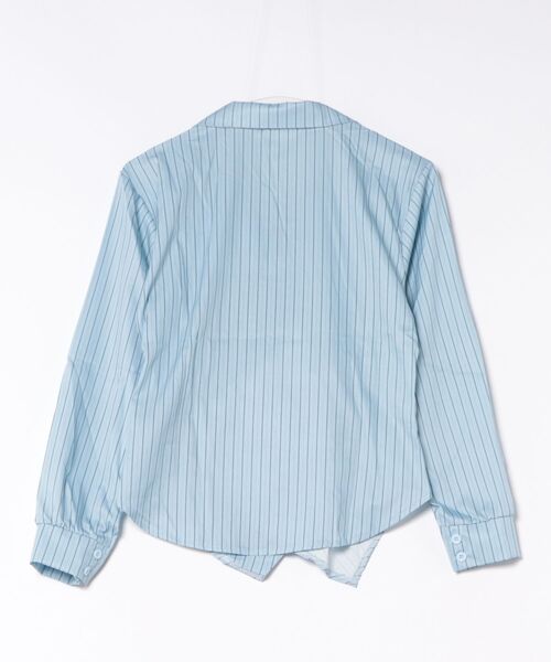 LiLIN(リリン)の「カシュクールアシンメトリーシャツ / wrap asymmetric shirt(シャツ/ブラウス・レディース・ブルー/ホワイト・FREE)」の21枚目の写真