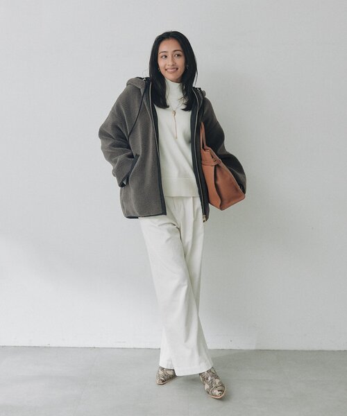 RIVE DROITE(リヴドロワ)の「フードボアZIPコート(秋服/冬服)(その他アウター・レディース・チャコールグレー/オフホワイト・FREE)」の21枚目の写真