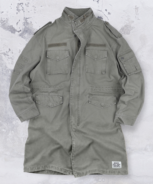 XTONZ(エクストーンズ)の「XJ143 ミリタリー ヴィンテージウォッシュ ロング m65 フィールドジャケット (KHAKI)(ミリタリージャケット・レディース・その他・LARGE/MEDIUM)」の7枚目の写真