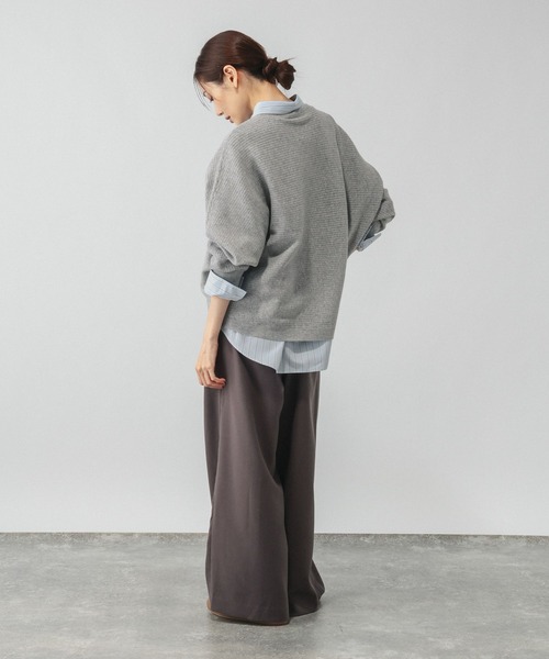 GLOBAL WORK（グローバルワーク）の「カシミヤタッチドルマンプルオーバー/758648（ニット/セーター・レディース・グレイッシュベージュ/ブルー/ワインレッド/ブラック/ライトグレー・MEDIUM/X-SMALL/X-LARGE/SMALL/LARGE）」の19枚目の写真