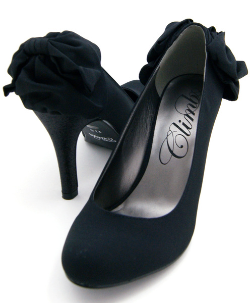 PourVous（プールヴー）の「ラメ バック リボン パンプス結婚式  フォーマル オケージョン 同窓会（パンプス・レディース・ベージュ/ブラック・23.5cm/24.0cm/23.0cm/24.5cm/22.0cm/22.5cm/25.0cm/21.5cm）」の4枚目の写真