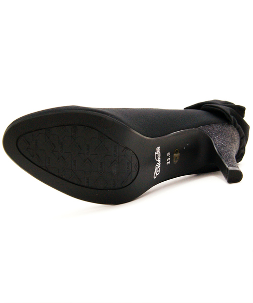 PourVous（プールヴー）の「ラメ バック リボン パンプス結婚式  フォーマル オケージョン 同窓会（パンプス・レディース・ベージュ/ブラック・23.5cm/24.0cm/23.0cm/24.5cm/22.0cm/22.5cm/25.0cm/21.5cm）」の8枚目の写真