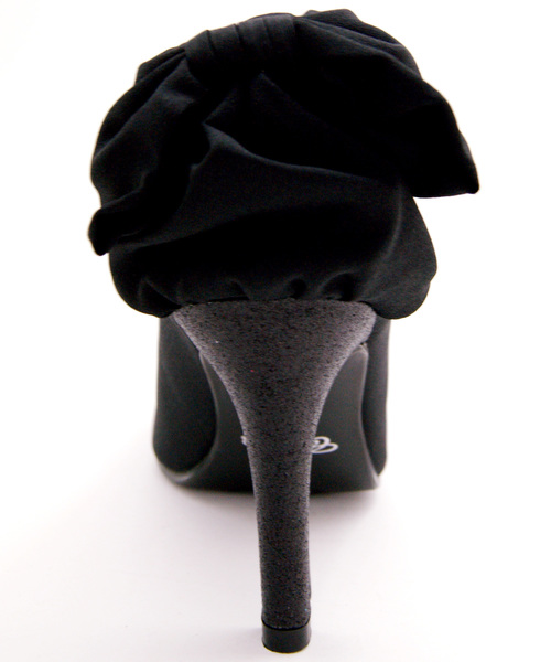 PourVous（プールヴー）の「ラメ バック リボン パンプス結婚式  フォーマル オケージョン 同窓会（パンプス・レディース・ベージュ/ブラック・23.5cm/24.0cm/23.0cm/24.5cm/22.0cm/22.5cm/25.0cm/21.5cm）」の9枚目の写真