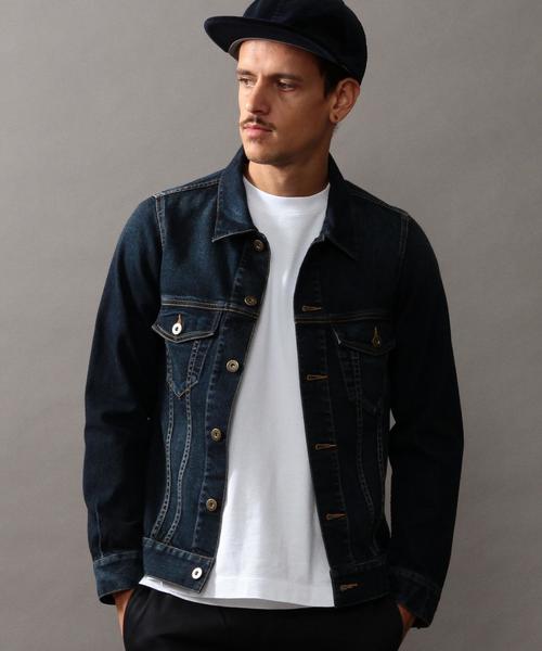 BEAUTY&YOUTH UNITED ARROWS(ビューティーアンドユースユナイテッドアローズ)の「【WEB限定】by ∴ デニム Gジャケット(デニムジャケット・メンズ・ネイビー/コバルトブルー・SMALL/MEDIUM/LARGE)」の2枚目の写真