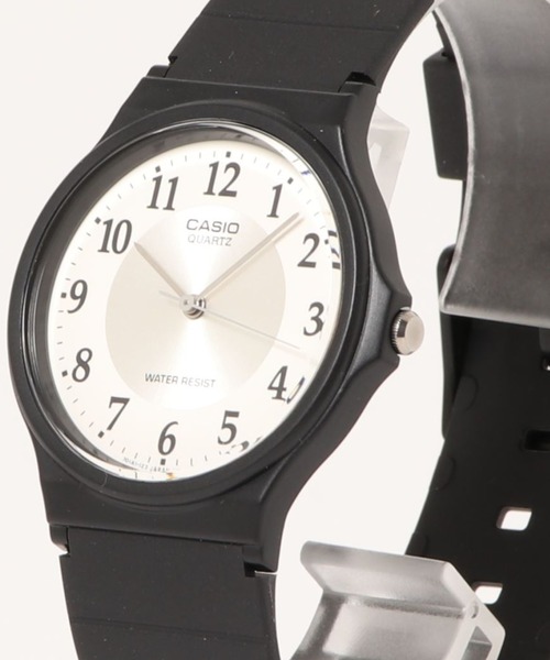 CASIO（カシオ）の「CASIO カシオ / 薄型 軽量 アナログ腕時計 樹脂バンド ラウンドフェイス 日常生活防水 ユニセックス　スタンダード //// MQ-24シリーズ（アナログ腕時計・メンズ・ブラック×ブラック/ブラック系その他/ブラック×ホワイト/ブラック×ゴールド/ブラック/ブラック系その他2/ブラック系その他3/ブラック系その他4/ブラック系その他5/ブラック×シルバー/ブラック系その他6・FREE）」の21枚目の写真