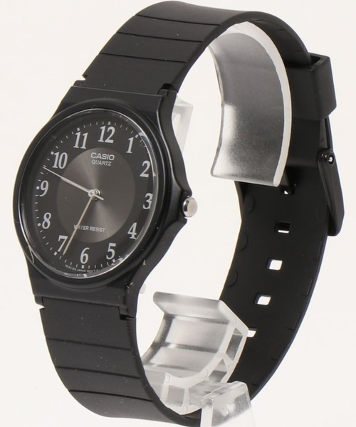 CASIO（カシオ）の「CASIO カシオ / 薄型 軽量 アナログ腕時計 樹脂バンド ラウンドフェイス 日常生活防水 ユニセックス　スタンダード //// MQ-24シリーズ（アナログ腕時計・メンズ・ブラック×ブラック/ブラック系その他/ブラック×ホワイト/ブラック×ゴールド/ブラック/ブラック系その他2/ブラック系その他3/ブラック系その他4/ブラック系その他5/ブラック×シルバー/ブラック系その他6・FREE）」の19枚目の写真
