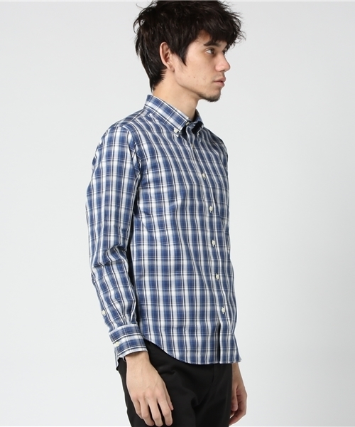 McGREGOR（マックレガー）の「形態安定ボタンダウンチェックシャツ（シャツ/ブラウス・メンズ・ネイビー/レッド/アイボリー・L/LL/M）」の4枚目の写真