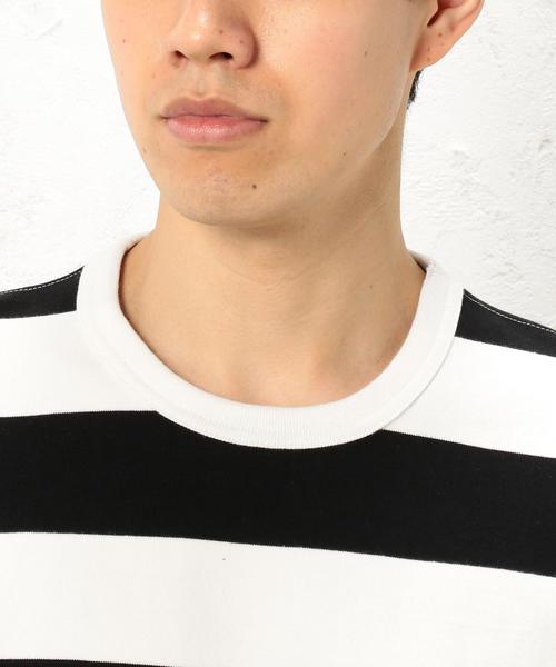 green label relaxing(グリーンレーベルリラクシング)の「BC HEAVY/W WIDE/ボーダー C/N カットソー ◆(Tシャツ/カットソー・メンズ・ブラック/オリーブ/ネイビー・LARGE/MEDIUM/SMALL)」の11枚目の写真