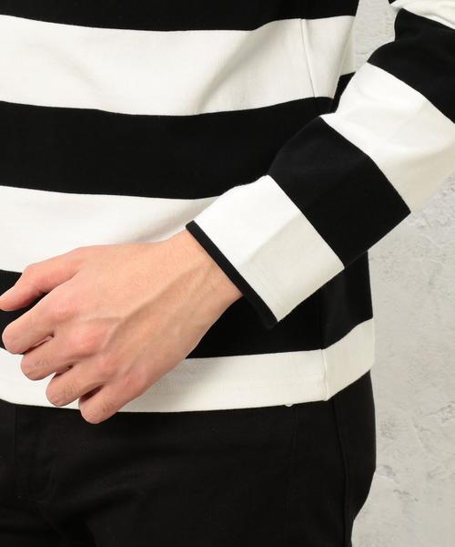 green label relaxing(グリーンレーベルリラクシング)の「BC HEAVY/W WIDE/ボーダー C/N カットソー ◆(Tシャツ/カットソー・メンズ・ブラック/オリーブ/ネイビー・LARGE/MEDIUM/SMALL)」の12枚目の写真