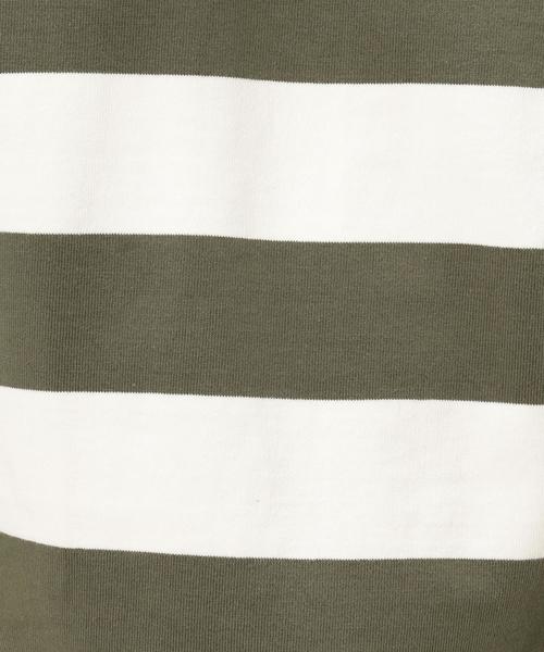 green label relaxing(グリーンレーベルリラクシング)の「BC HEAVY/W WIDE/ボーダー C/N カットソー ◆(Tシャツ/カットソー・メンズ・ブラック/オリーブ/ネイビー・LARGE/MEDIUM/SMALL)」の5枚目の写真
