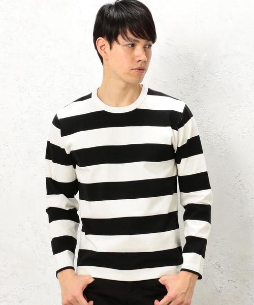 green label relaxing(グリーンレーベルリラクシング)の「BC HEAVY/W WIDE/ボーダー C/N カットソー ◆(Tシャツ/カットソー・メンズ・ブラック/オリーブ/ネイビー・LARGE/MEDIUM/SMALL)」の18枚目の写真