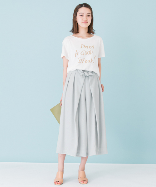 URBAN RESEARCH（アーバンリサーチ）の「 UR 前リボンタックパンツ（その他パンツ・レディース・ベージュ系その他/ブラック/グレー系その他・FREE）」の3枚目の写真