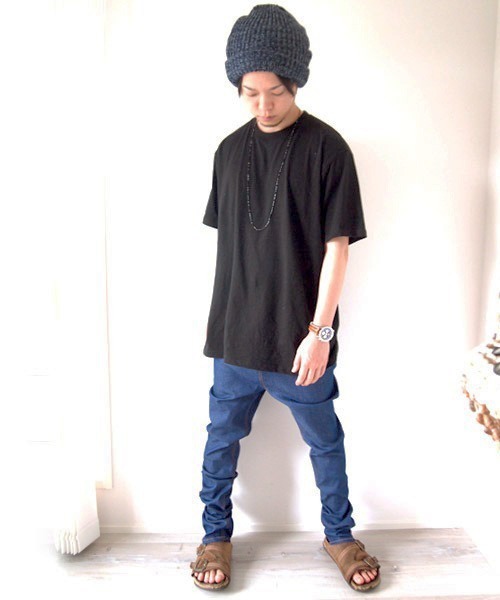 BEATJIVE(ビートジャイブ)の「ストレッチスキニーパンツ ちょいサルエルシルエット テーパード デニムパンツ コットンツイル メンズ(デニムパンツ・メンズ・ワンウォッシュ/ブルー/ベージュ/グリーン系その他/ホワイト/ブラック/ブラック系その他/グレー/その他3/カーキ/ライトブルー/ブラウン系カモフラージュ/グリーン系その他7/チャコールグレー・1/2/3)」の17枚目の写真