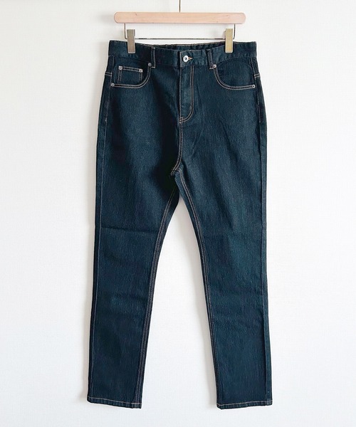 ストレッチテーパードちょいサルエルスキニーパンツ デニムパンツ