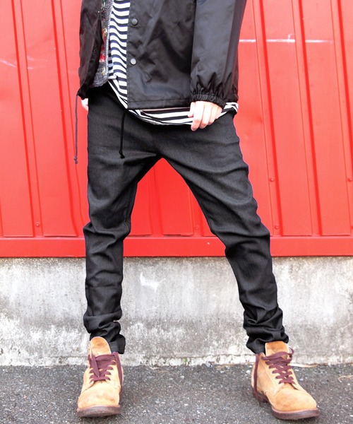 セール】ストレッチスキニーパンツ ちょいサルエルシルエット