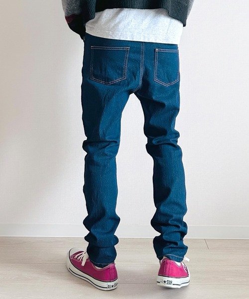 ストレッチスキニーパンツ ちょいサルエルシルエット テーパード