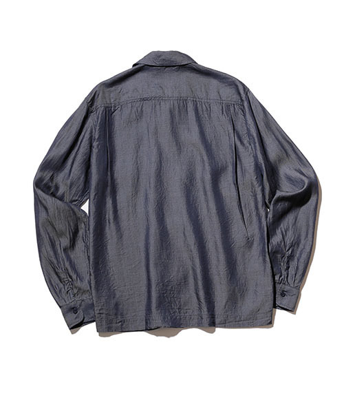 MR.OLIVE（ミスターオリーブ）の「TENCEL 100 / OPEN COLLAR DENIM SHIRT(オープンカラー デニムシャツ)（シャツ/ブラウス・メンズ・ライトインディゴブルー/ダークインディゴブルー・LARGE/MEDIUM/SMALL）」の5枚目の写真
