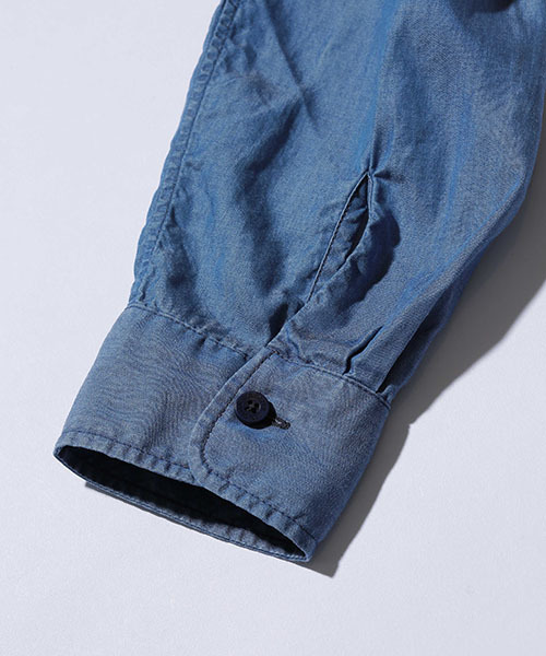 MR.OLIVE（ミスターオリーブ）の「TENCEL 100 / OPEN COLLAR DENIM SHIRT(オープンカラー デニムシャツ)（シャツ/ブラウス・メンズ・ライトインディゴブルー/ダークインディゴブルー・LARGE/MEDIUM/SMALL）」の8枚目の写真