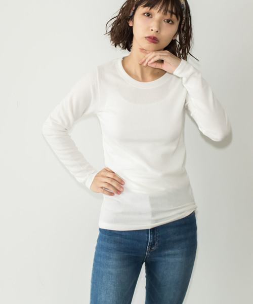 and R（アンドアール）の「ベーシックカットソー（Tシャツ/カットソー・レディース・ホワイト/ブラック/カーキ/ワインレッド・FREE）」の8枚目の写真