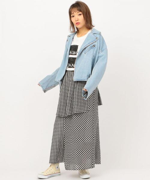 Another Edition（アナザーエディション）の「デニムライダースジャケット（ライダースジャケット・レディース・ブラック/ライトブルー・SMALL/MEDIUM）」の20枚目の写真