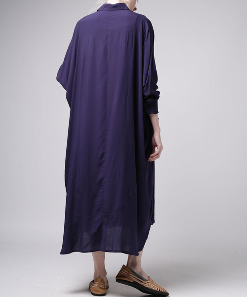 antiqua 2WAY シャツワンピース ワンピース レディース 長袖